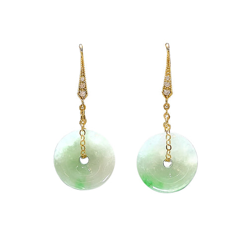 Luminous Jade Donut Earrings