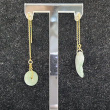 Load image into Gallery viewer, Jade Donut &amp; Fish Threader Earrings