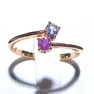Pink & White Sapphire Ring