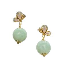 Load image into Gallery viewer, Butterfly Jadeite Ear Drops