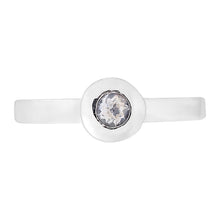 Load image into Gallery viewer, Button Sapphire Ring - light blue