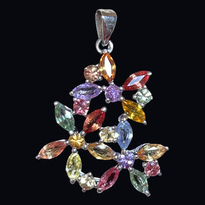 Sapphire Flower Pendant