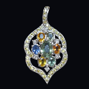 Multi-coloured Sapphire Pendant