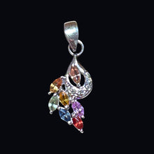 Load image into Gallery viewer, Leafy Sapphire Pendant