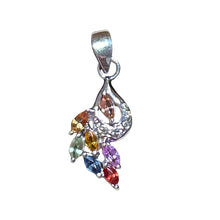 Load image into Gallery viewer, Leafy Sapphire Pendant