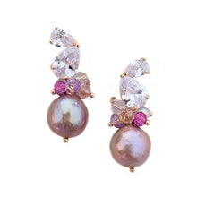 Load image into Gallery viewer, Edison Pearl &amp; Czech Crystals Ear Studs