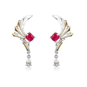 Vector gems Pink Spinel Earrings by Creative Jewellery Studio