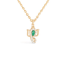 Load image into Gallery viewer, Ganesh Green Malachite Pendant Necklace