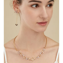 Load image into Gallery viewer, HoneyComb 3 Tone Collar Bone Necklace