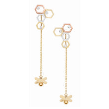 Load image into Gallery viewer, HoneyComb 3 Tone Earrings