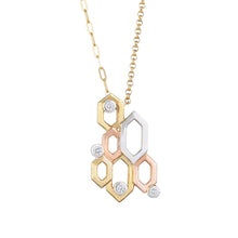 Load image into Gallery viewer, HoneyComb 3 Tone Necklace