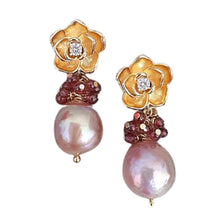 Load image into Gallery viewer, Lotus Flower Blossom Earrings
